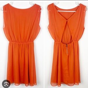 Vibrant orange Alice and Olivia cocktail dress